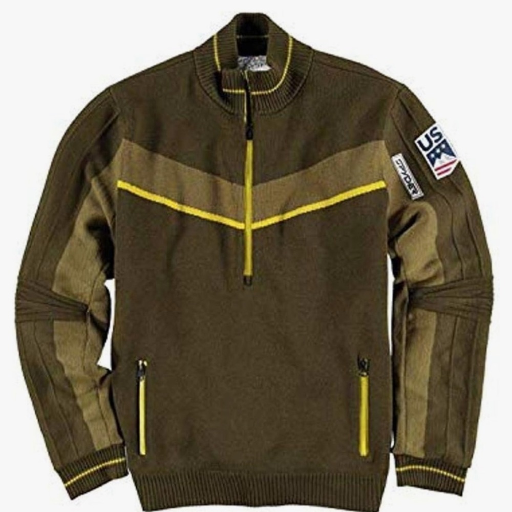U.S ski team spyder ERA GORE-TEX infinium lined half zip sweater